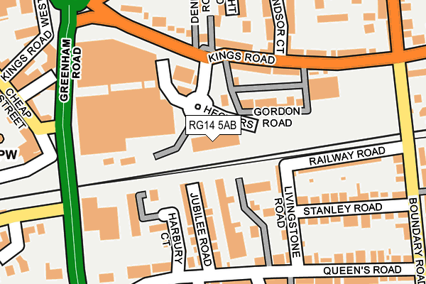 RG14 5AB map - OS OpenMap – Local (Ordnance Survey) RG14 5AB map - OS OpenMap – Local (Ordnance Survey)