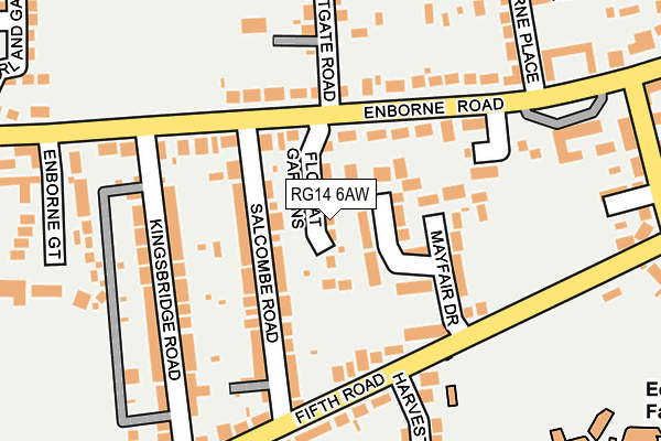 RG14 6AW map - OS OpenMap – Local (Ordnance Survey) RG14 6AW map - OS OpenMap – Local (Ordnance Survey)