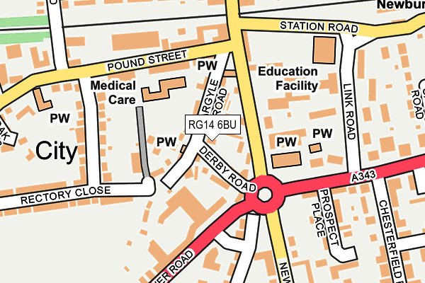 RG14 6BU map - OS OpenMap – Local (Ordnance Survey) RG14 6BU map - OS OpenMap – Local (Ordnance Survey)