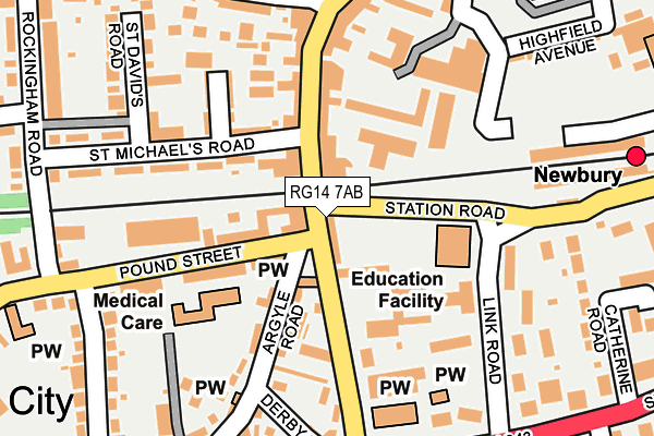 RG14 7AB map - OS OpenMap – Local (Ordnance Survey) RG14 7AB map - OS OpenMap – Local (Ordnance Survey)