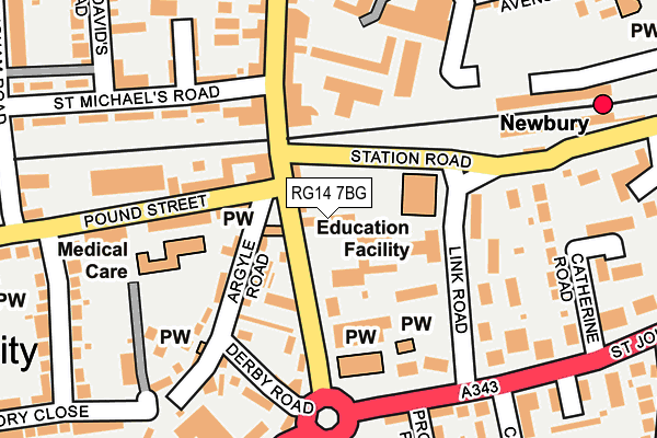 RG14 7BG map - OS OpenMap – Local (Ordnance Survey) RG14 7BG map - OS OpenMap – Local (Ordnance Survey)