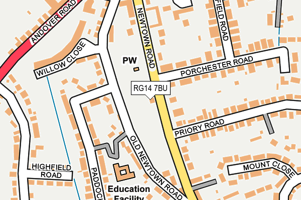 RG14 7BU map - OS OpenMap – Local (Ordnance Survey) RG14 7BU map - OS OpenMap – Local (Ordnance Survey)