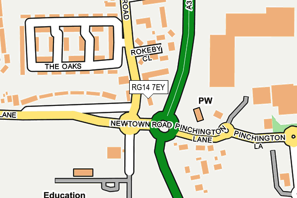 RG14 7EY map - OS OpenMap – Local (Ordnance Survey)