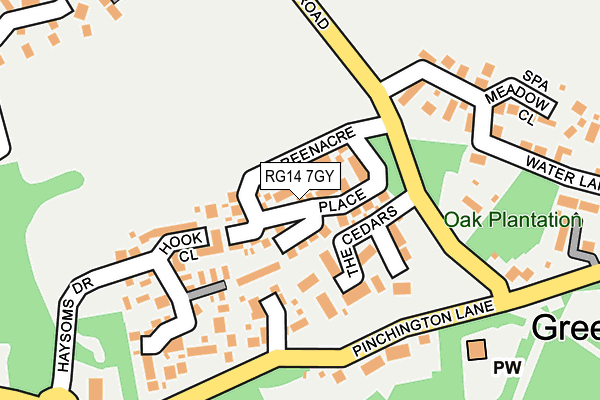 RG14 7GY map - OS OpenMap – Local (Ordnance Survey) RG14 7GY map - OS OpenMap – Local (Ordnance Survey)
