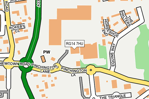 RG14 7HU map - OS OpenMap – Local (Ordnance Survey) RG14 7HU map - OS OpenMap – Local (Ordnance Survey)