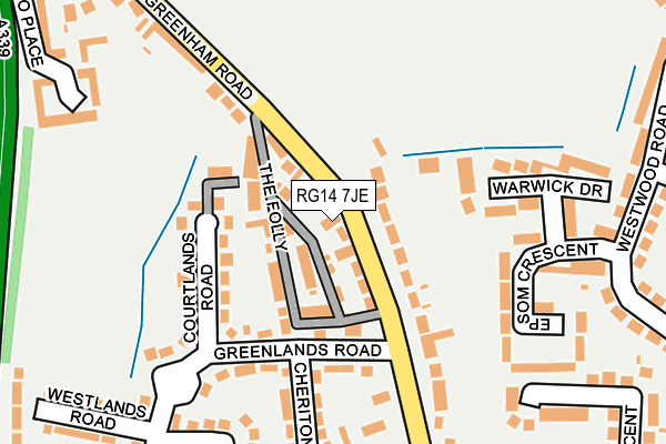 RG14 7JE map - OS OpenMap – Local (Ordnance Survey) RG14 7JE map - OS OpenMap – Local (Ordnance Survey)