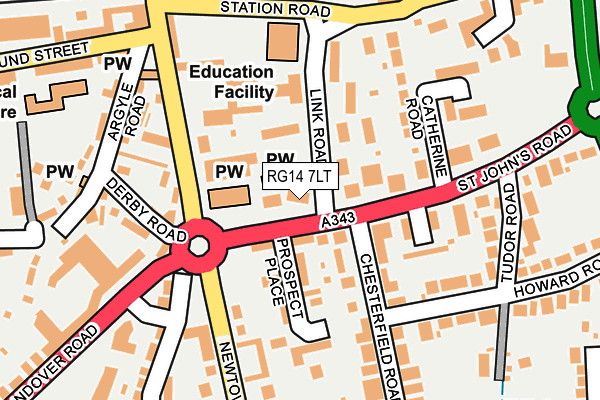 RG14 7LT map - OS OpenMap – Local (Ordnance Survey) RG14 7LT map - OS OpenMap – Local (Ordnance Survey)