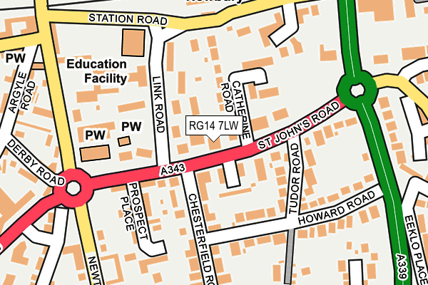 RG14 7LW map - OS OpenMap – Local (Ordnance Survey) RG14 7LW map - OS OpenMap – Local (Ordnance Survey)