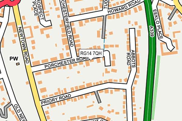 RG14 7QH map - OS OpenMap – Local (Ordnance Survey) RG14 7QH map - OS OpenMap – Local (Ordnance Survey)