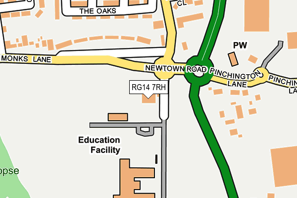 RG14 7RH map - OS OpenMap – Local (Ordnance Survey) RG14 7RH map - OS OpenMap – Local (Ordnance Survey)