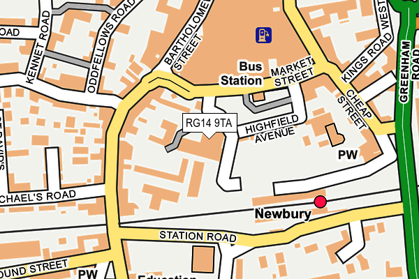 RG14 9TA map - OS OpenMap – Local (Ordnance Survey) RG14 9TA map - OS OpenMap – Local (Ordnance Survey)