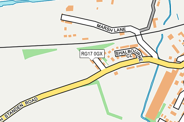 RG17 0GX map - OS OpenMap – Local (Ordnance Survey) RG17 0GX map - OS OpenMap – Local (Ordnance Survey)