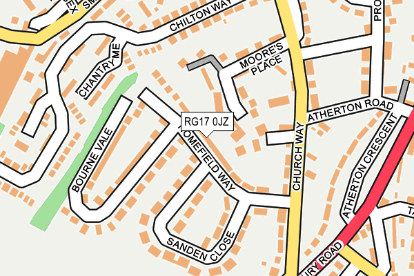 RG17 0JZ map - OS OpenMap – Local (Ordnance Survey) RG17 0JZ map - OS OpenMap – Local (Ordnance Survey)