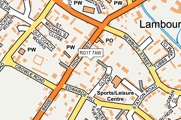 RG17 7AW map - OS OpenMap – Local (Ordnance Survey) RG17 7AW map - OS OpenMap – Local (Ordnance Survey)