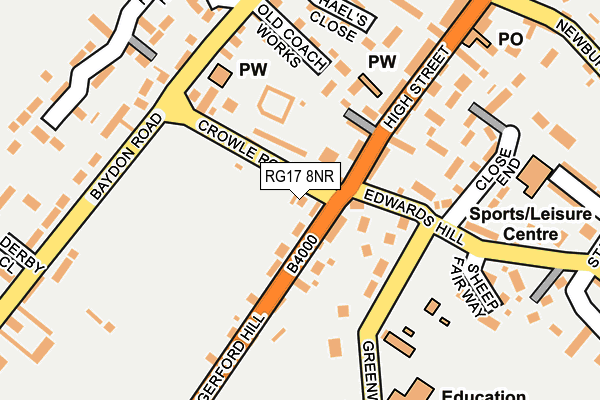 RG17 8NR map - OS OpenMap – Local (Ordnance Survey) RG17 8NR map - OS OpenMap – Local (Ordnance Survey)