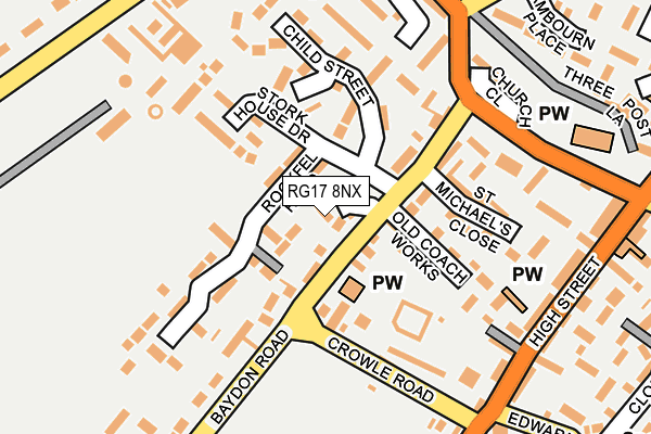 RG17 8NX map - OS OpenMap – Local (Ordnance Survey) RG17 8NX map - OS OpenMap – Local (Ordnance Survey)