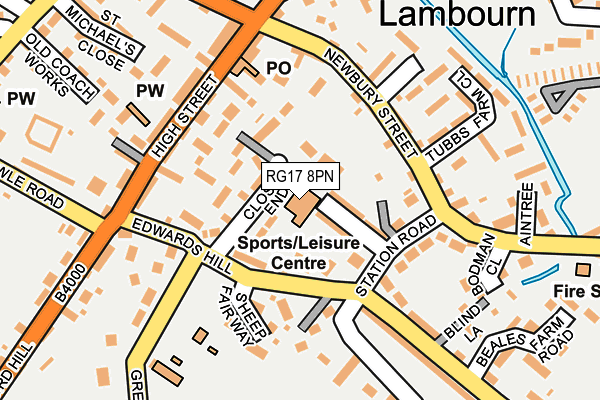 RG17 8PN map - OS OpenMap – Local (Ordnance Survey) RG17 8PN map - OS OpenMap – Local (Ordnance Survey)