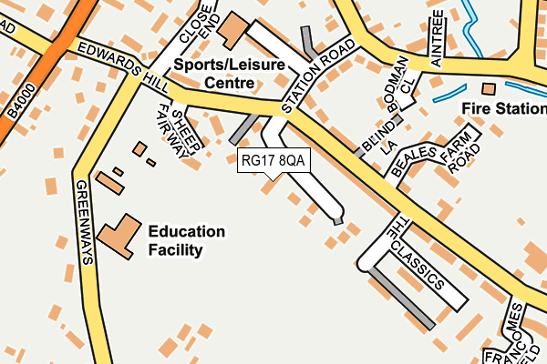 RG17 8QA map - OS OpenMap – Local (Ordnance Survey) RG17 8QA map - OS OpenMap – Local (Ordnance Survey)