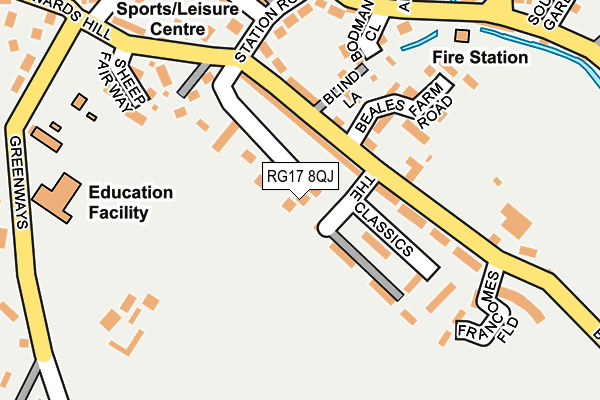 RG17 8QJ map - OS OpenMap – Local (Ordnance Survey) RG17 8QJ map - OS OpenMap – Local (Ordnance Survey)