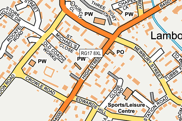 RG17 8XL map - OS OpenMap – Local (Ordnance Survey) RG17 8XL map - OS OpenMap – Local (Ordnance Survey)