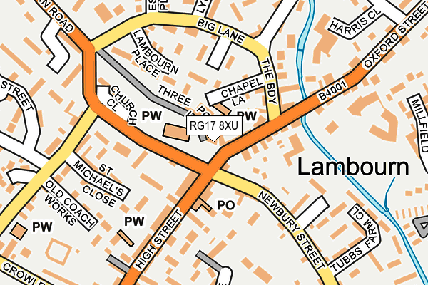 RG17 8XU map - OS OpenMap – Local (Ordnance Survey) RG17 8XU map - OS OpenMap – Local (Ordnance Survey)