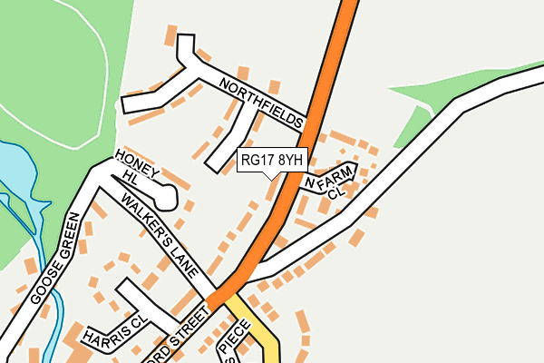 RG17 8YH map - OS OpenMap – Local (Ordnance Survey) RG17 8YH map - OS OpenMap – Local (Ordnance Survey)