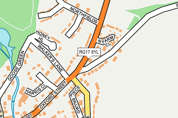 RG17 8YL map - OS OpenMap – Local (Ordnance Survey) RG17 8YL map - OS OpenMap – Local (Ordnance Survey)