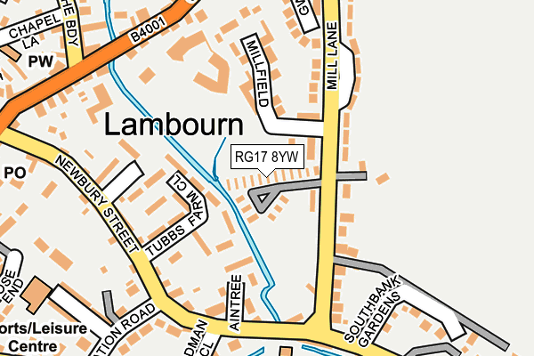 RG17 8YW map - OS OpenMap – Local (Ordnance Survey) RG17 8YW map - OS OpenMap – Local (Ordnance Survey)