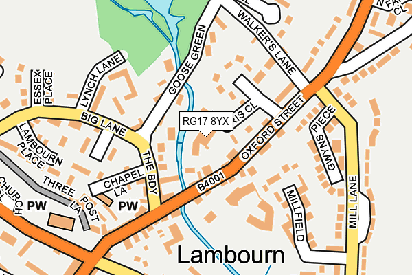 RG17 8YX map - OS OpenMap – Local (Ordnance Survey) RG17 8YX map - OS OpenMap – Local (Ordnance Survey)