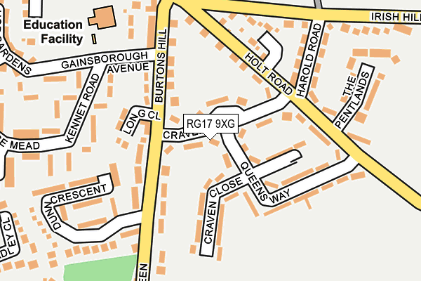RG17 9XG map - OS OpenMap – Local (Ordnance Survey) RG17 9XG map - OS OpenMap – Local (Ordnance Survey)