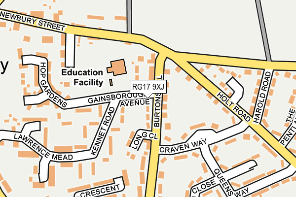 RG17 9XJ map - OS OpenMap – Local (Ordnance Survey) RG17 9XJ map - OS OpenMap – Local (Ordnance Survey)