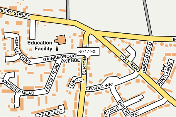 RG17 9XL map - OS OpenMap – Local (Ordnance Survey) RG17 9XL map - OS OpenMap – Local (Ordnance Survey)