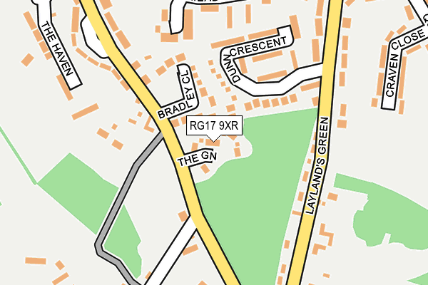 RG17 9XR map - OS OpenMap – Local (Ordnance Survey) RG17 9XR map - OS OpenMap – Local (Ordnance Survey)