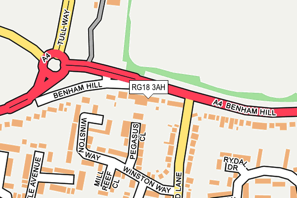 RG18 3AH map - OS OpenMap – Local (Ordnance Survey) RG18 3AH map - OS OpenMap – Local (Ordnance Survey)