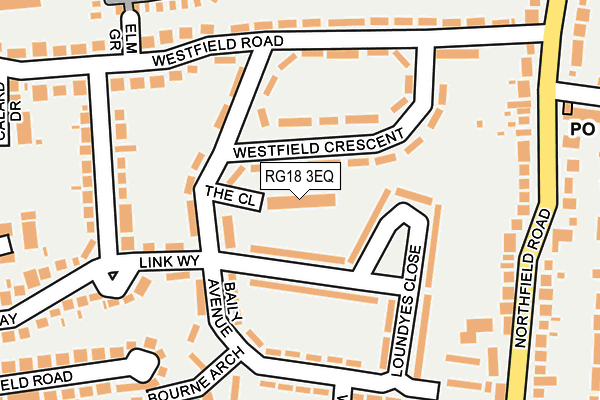 RG18 3EQ map - OS OpenMap – Local (Ordnance Survey) RG18 3EQ map - OS OpenMap – Local (Ordnance Survey)
