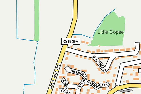 RG18 3FA map - OS OpenMap – Local (Ordnance Survey) RG18 3FA map - OS OpenMap – Local (Ordnance Survey)