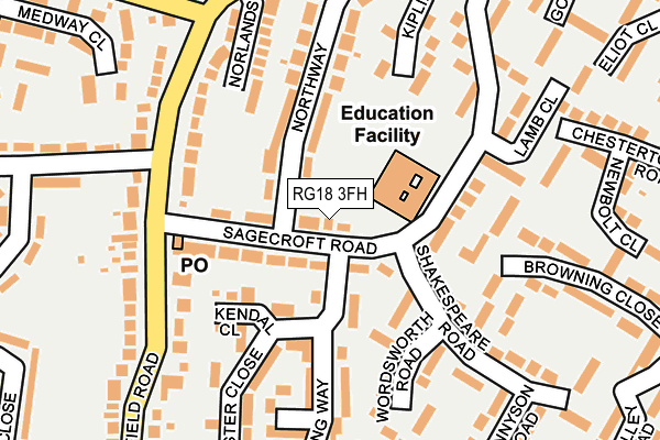 RG18 3FH map - OS OpenMap – Local (Ordnance Survey) RG18 3FH map - OS OpenMap – Local (Ordnance Survey)
