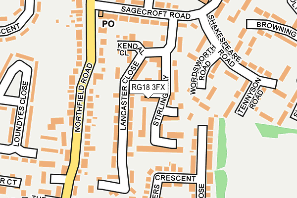 RG18 3FX map - OS OpenMap – Local (Ordnance Survey) RG18 3FX map - OS OpenMap – Local (Ordnance Survey)