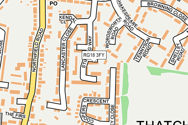 RG18 3FY map - OS OpenMap – Local (Ordnance Survey) RG18 3FY map - OS OpenMap – Local (Ordnance Survey)