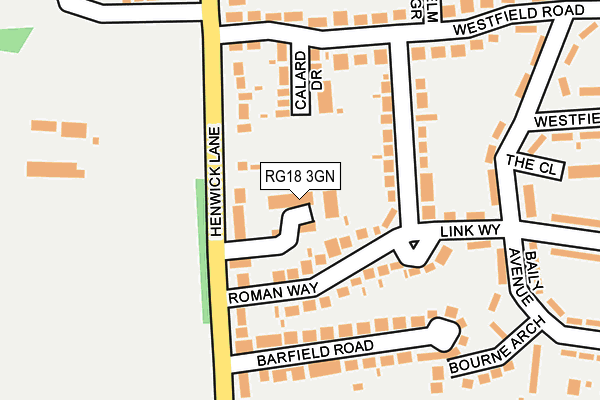 RG18 3GN map - OS OpenMap – Local (Ordnance Survey) RG18 3GN map - OS OpenMap – Local (Ordnance Survey)