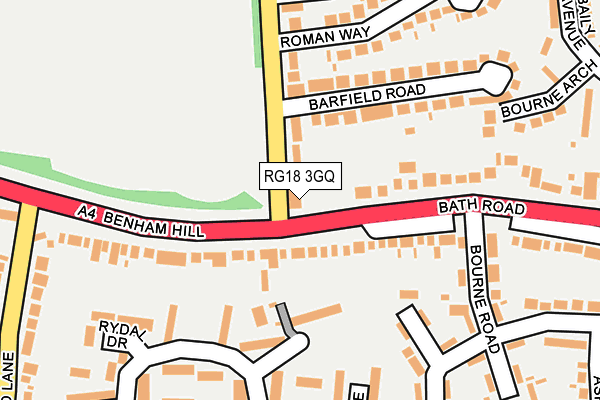RG18 3GQ map - OS OpenMap – Local (Ordnance Survey) RG18 3GQ map - OS OpenMap – Local (Ordnance Survey)