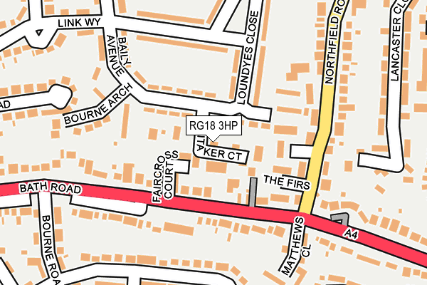 RG18 3HP map - OS OpenMap – Local (Ordnance Survey) RG18 3HP map - OS OpenMap – Local (Ordnance Survey)