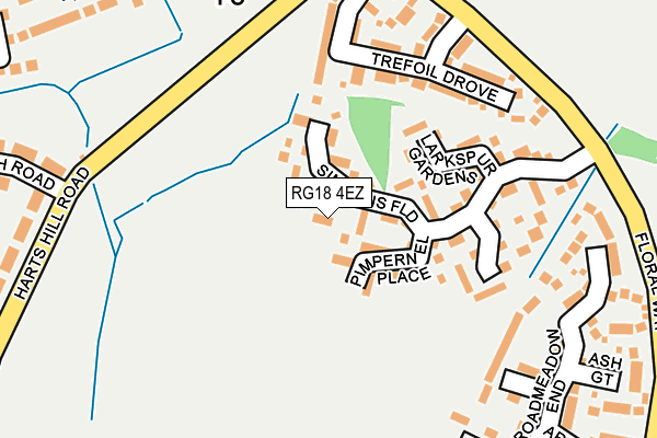 RG18 4EZ map - OS OpenMap – Local (Ordnance Survey) RG18 4EZ map - OS OpenMap – Local (Ordnance Survey)