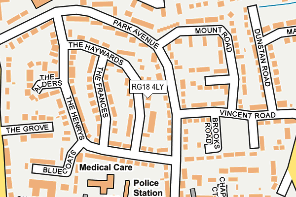 RG18 4LY map - OS OpenMap – Local (Ordnance Survey) RG18 4LY map - OS OpenMap – Local (Ordnance Survey)