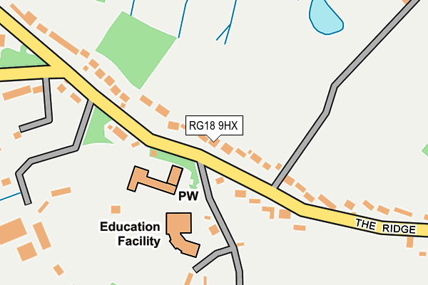 RG18 9HX map - OS OpenMap – Local (Ordnance Survey) RG18 9HX map - OS OpenMap – Local (Ordnance Survey)