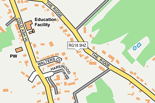 RG18 9HZ map - OS OpenMap – Local (Ordnance Survey) RG18 9HZ map - OS OpenMap – Local (Ordnance Survey)