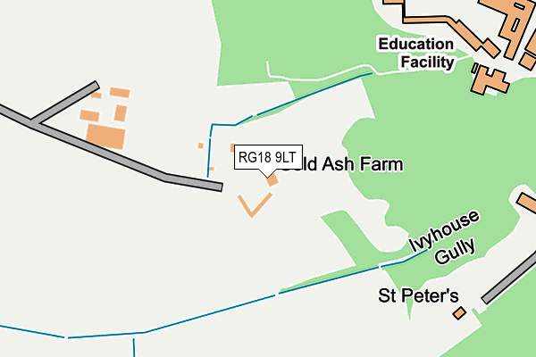 RG18 9LT map - OS OpenMap – Local (Ordnance Survey) RG18 9LT map - OS OpenMap – Local (Ordnance Survey)
