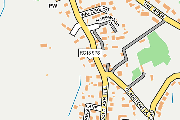 RG18 9PS map - OS OpenMap – Local (Ordnance Survey) RG18 9PS map - OS OpenMap – Local (Ordnance Survey)