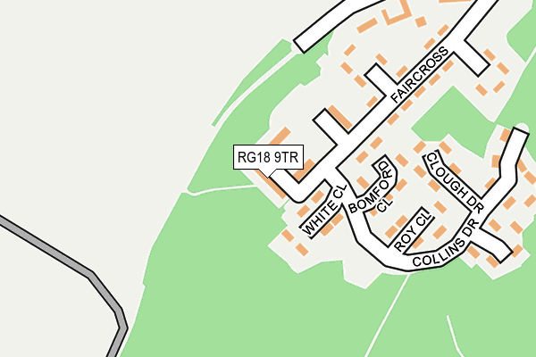 RG18 9TR map - OS OpenMap – Local (Ordnance Survey) RG18 9TR map - OS OpenMap – Local (Ordnance Survey)