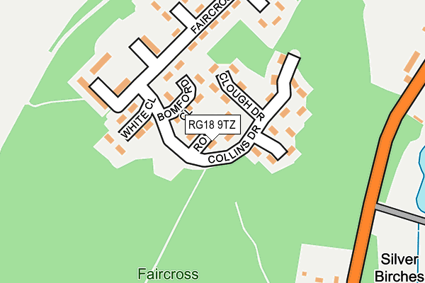 RG18 9TZ map - OS OpenMap – Local (Ordnance Survey) RG18 9TZ map - OS OpenMap – Local (Ordnance Survey)